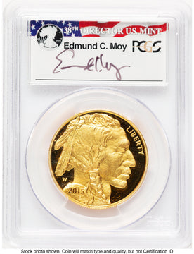 2015-W Proof Gold Buffalo 1 oz FDI Denver PCGS PR70 Ed Moy