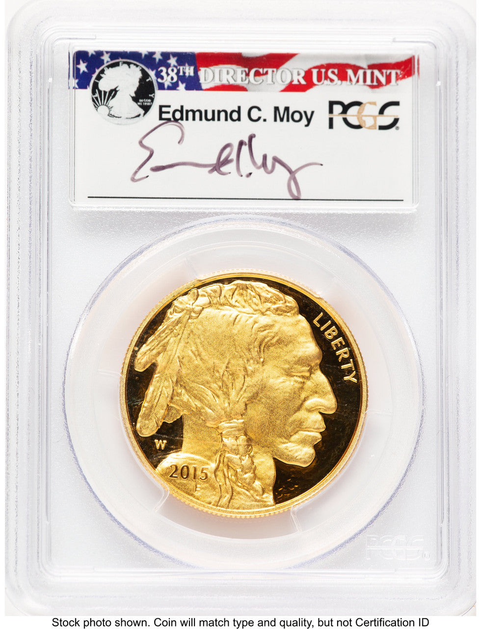 2015-W Proof Gold Buffalo 1 oz FDI Denver PCGS PR70 Ed Moy