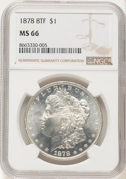 1878 8TF Morgan Dollar NGC MS66 (780529004)