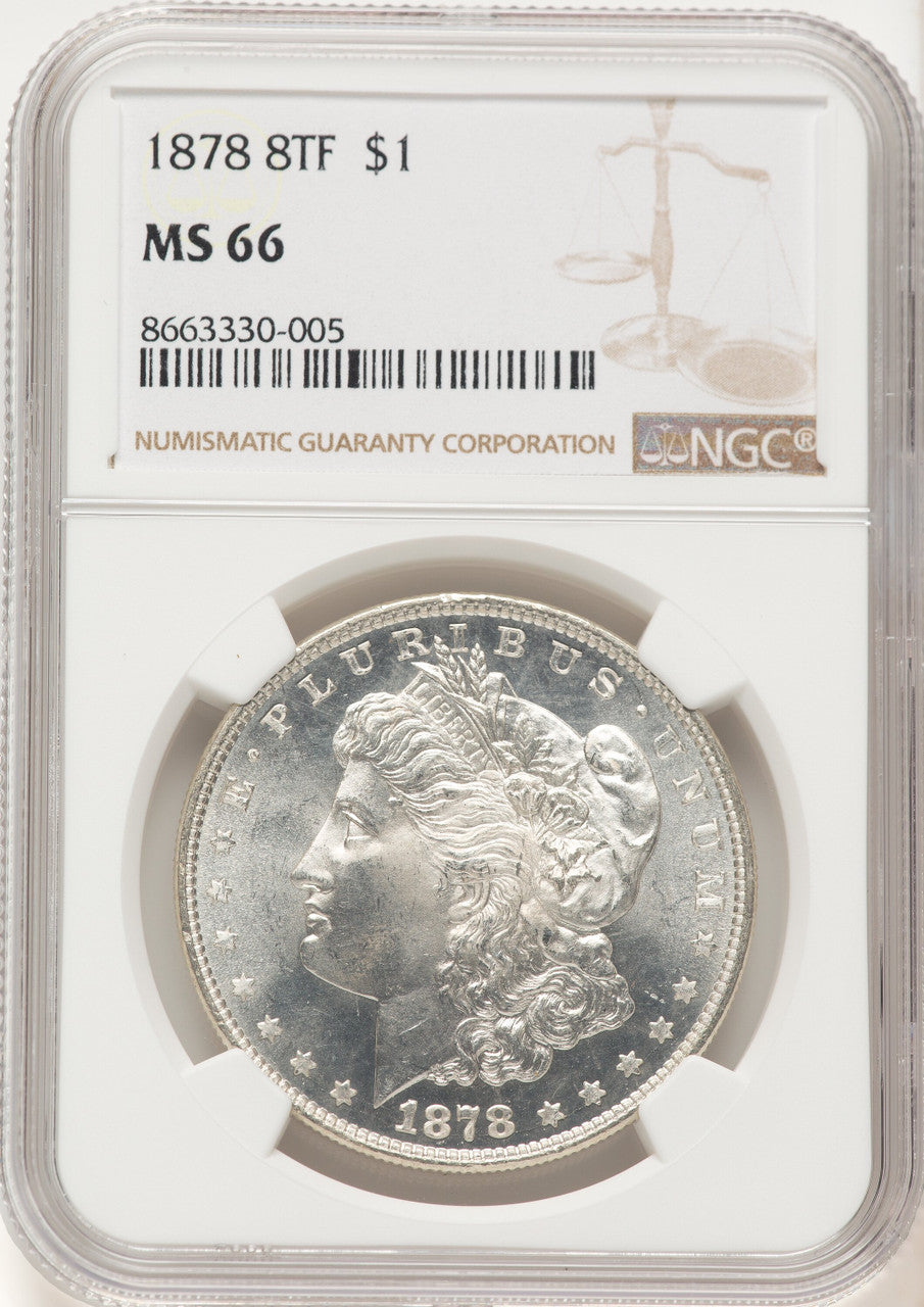 1878 8TF Morgan Dollar NGC MS66 (780529004)