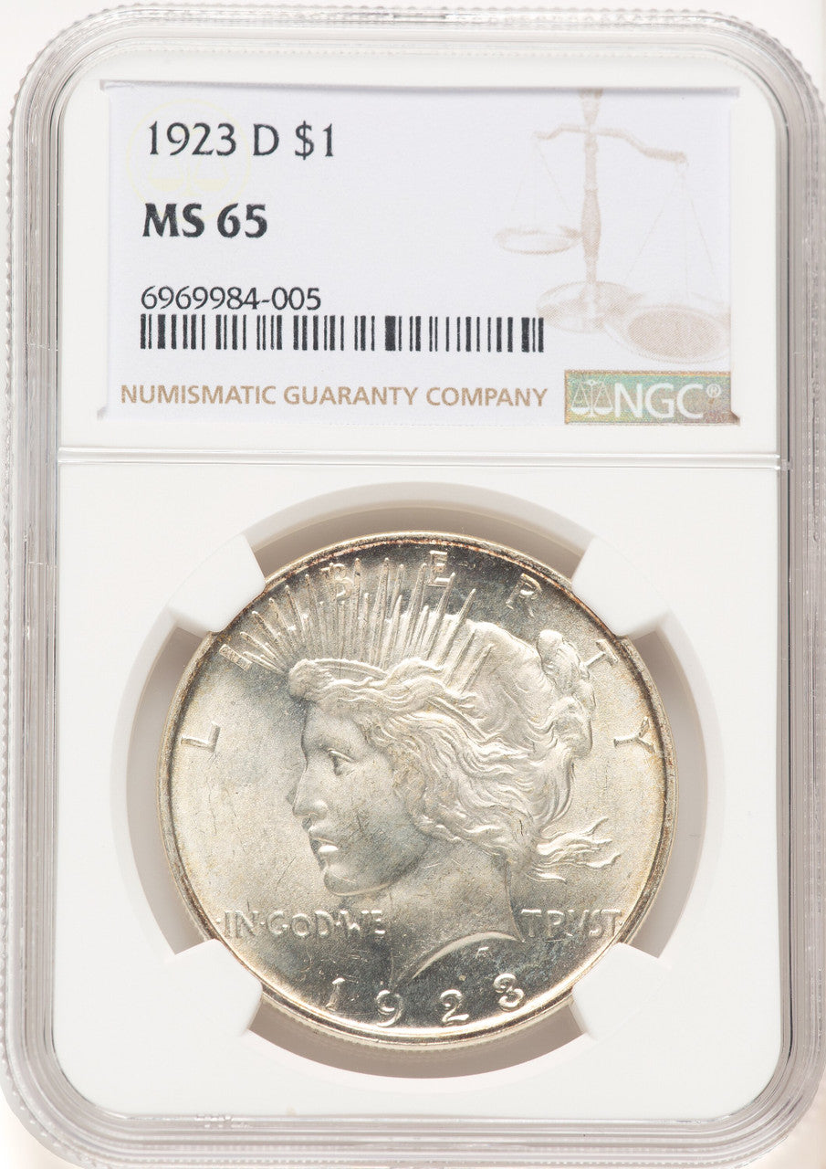 1923-D Peace Dollar NGC MS65 (780540006)