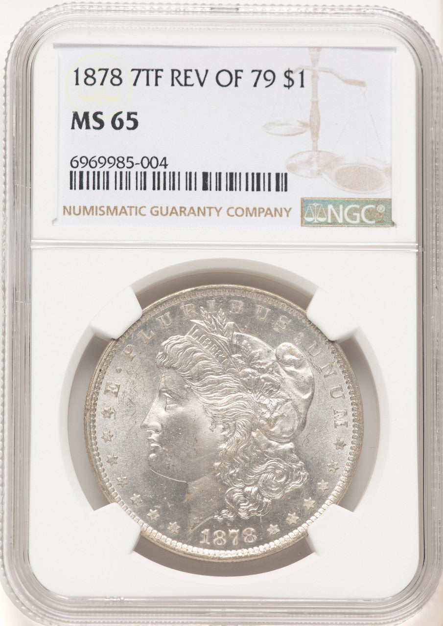 1878 7TF Reverse of 1879 Morgan Dollar NGC MS65 (780540007)