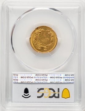1854-O $3 CAC Three Dollar Gold Pieces PCGS AU58