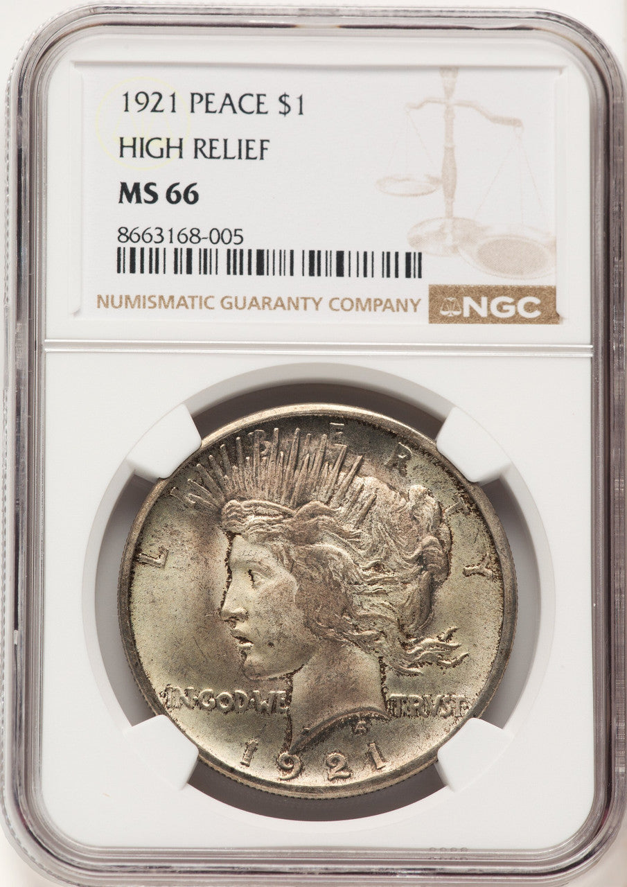 1921 Peace Dollar NGC MS66 (780571003)