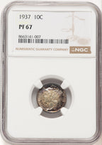1937 10C Proof Mercury Dime NGC PR67 (780571005)