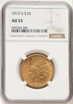 1913-S $10 Indian Eagle NGC AU53 (780578050)
