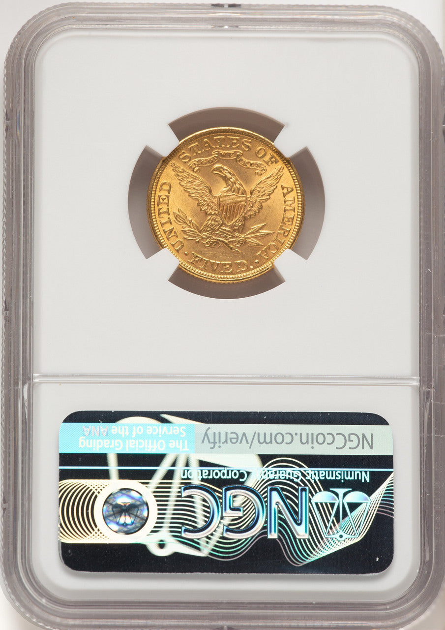 1899 $5 Liberty Half Eagle NGC MS65+ (780578094)