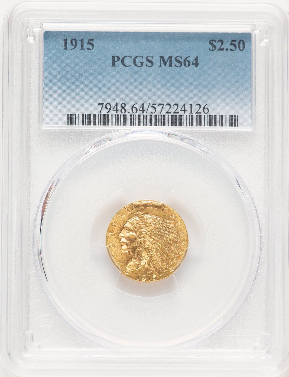 1915 $2.50 Indian Quarter Eagle PCGS MS64 (780578097)