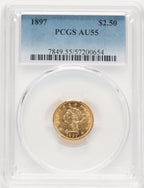 1897 $2.50 Liberty Quarter Eagle PCGS AU55