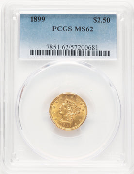 1899 $2.50 Liberty Quarter Eagle PCGS MS62