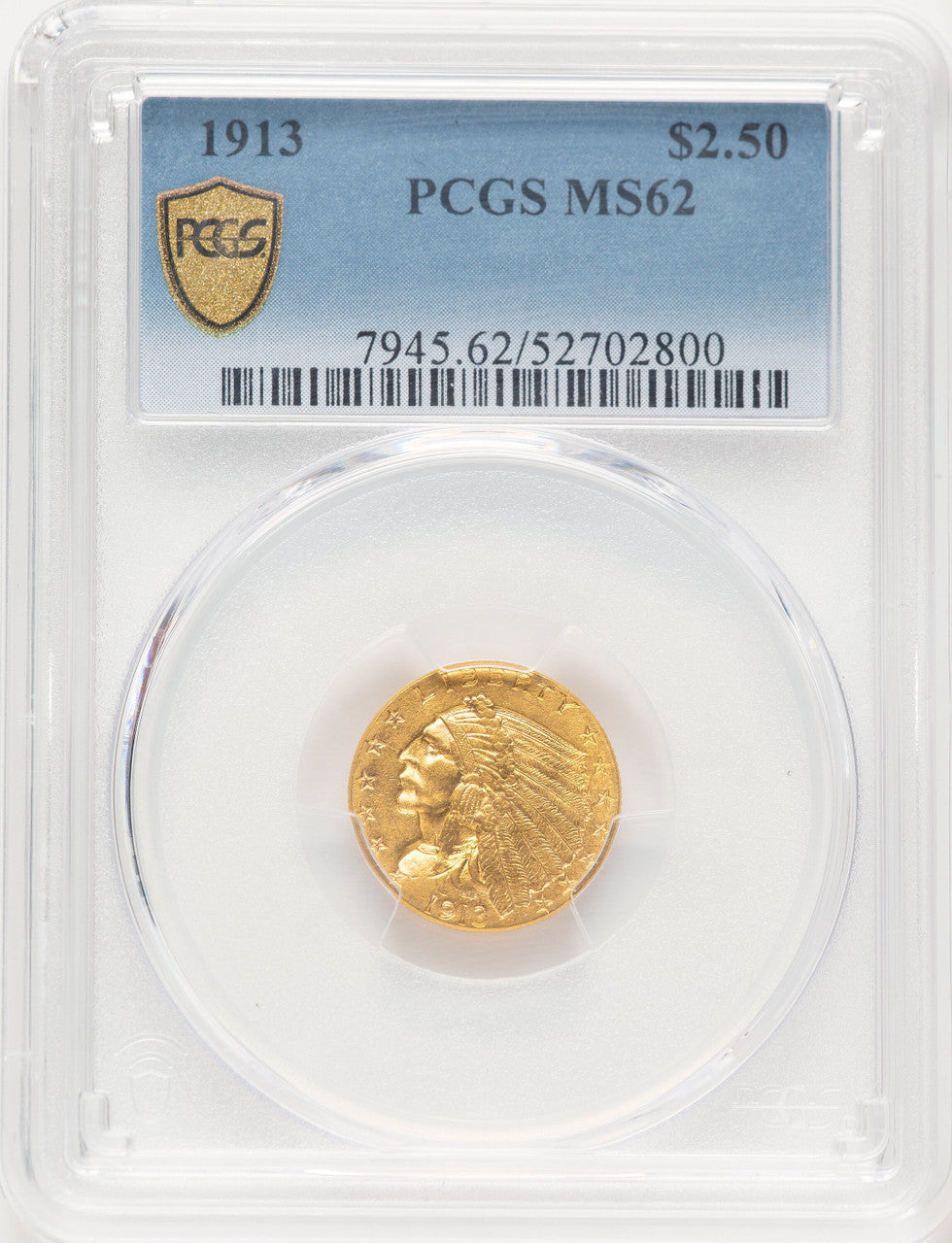 1913 $2.50 Indian Quarter Eagle PCGS MS62 (780578163)