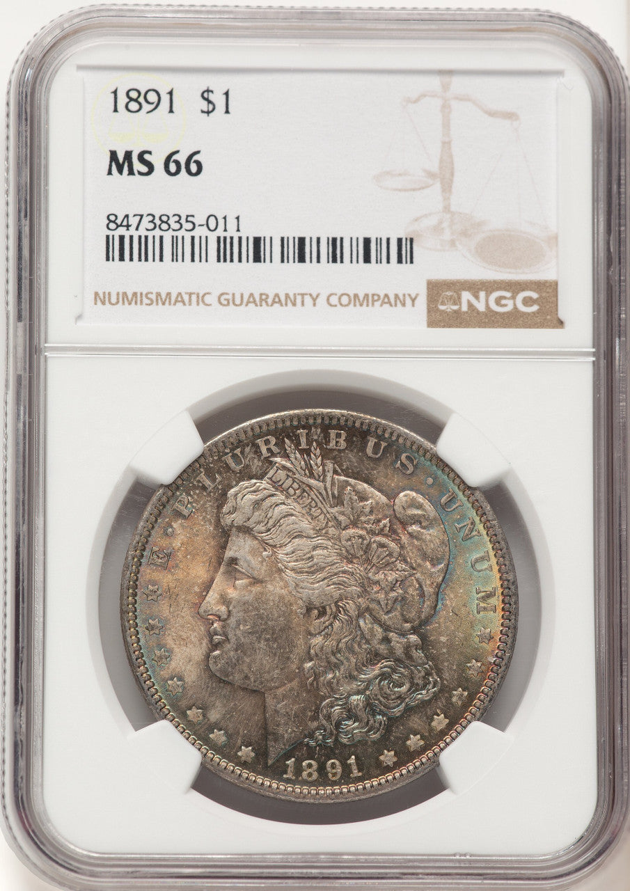 1891 Morgan Dollar NGC MS66