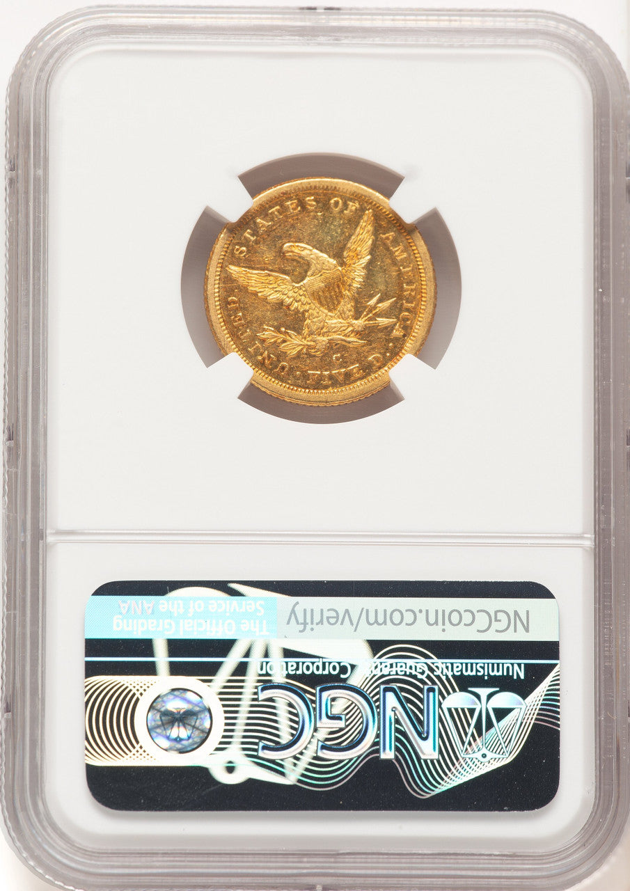 1843-C $5 Liberty Half Eagle NGC AU58