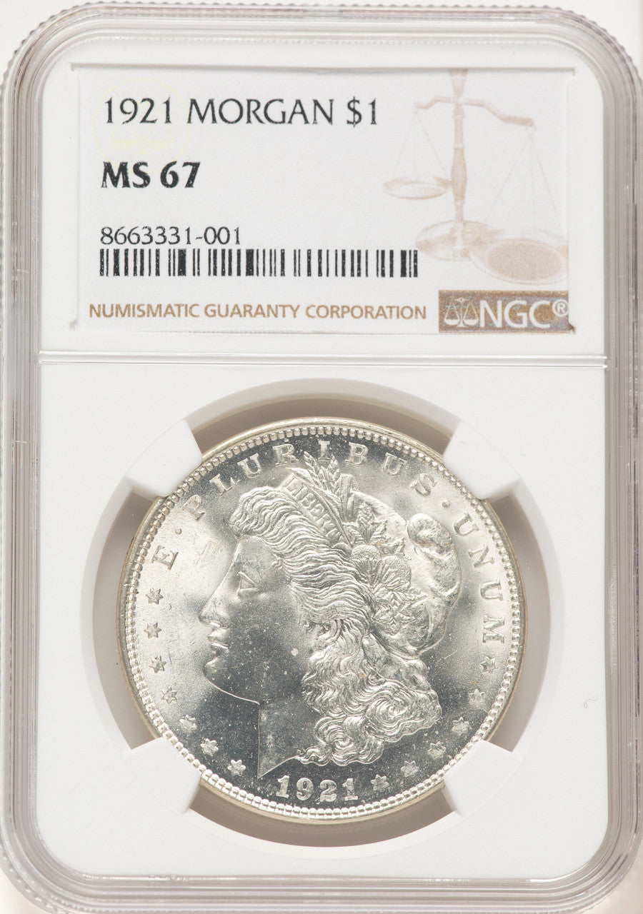 1921 Morgan Morgan Dollar NGC MS67