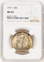 1917 50C Walking Liberty Half Dollar NGC MS65 (780605001)