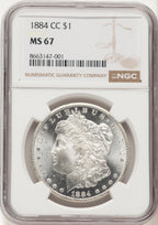 1884-CC Morgan Dollar NGC MS67 (780605003)
