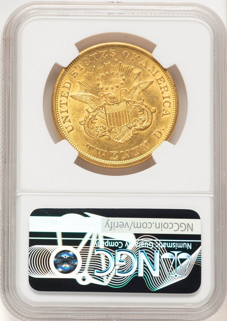 1855 $20 Liberty Double Eagle NGC AU55