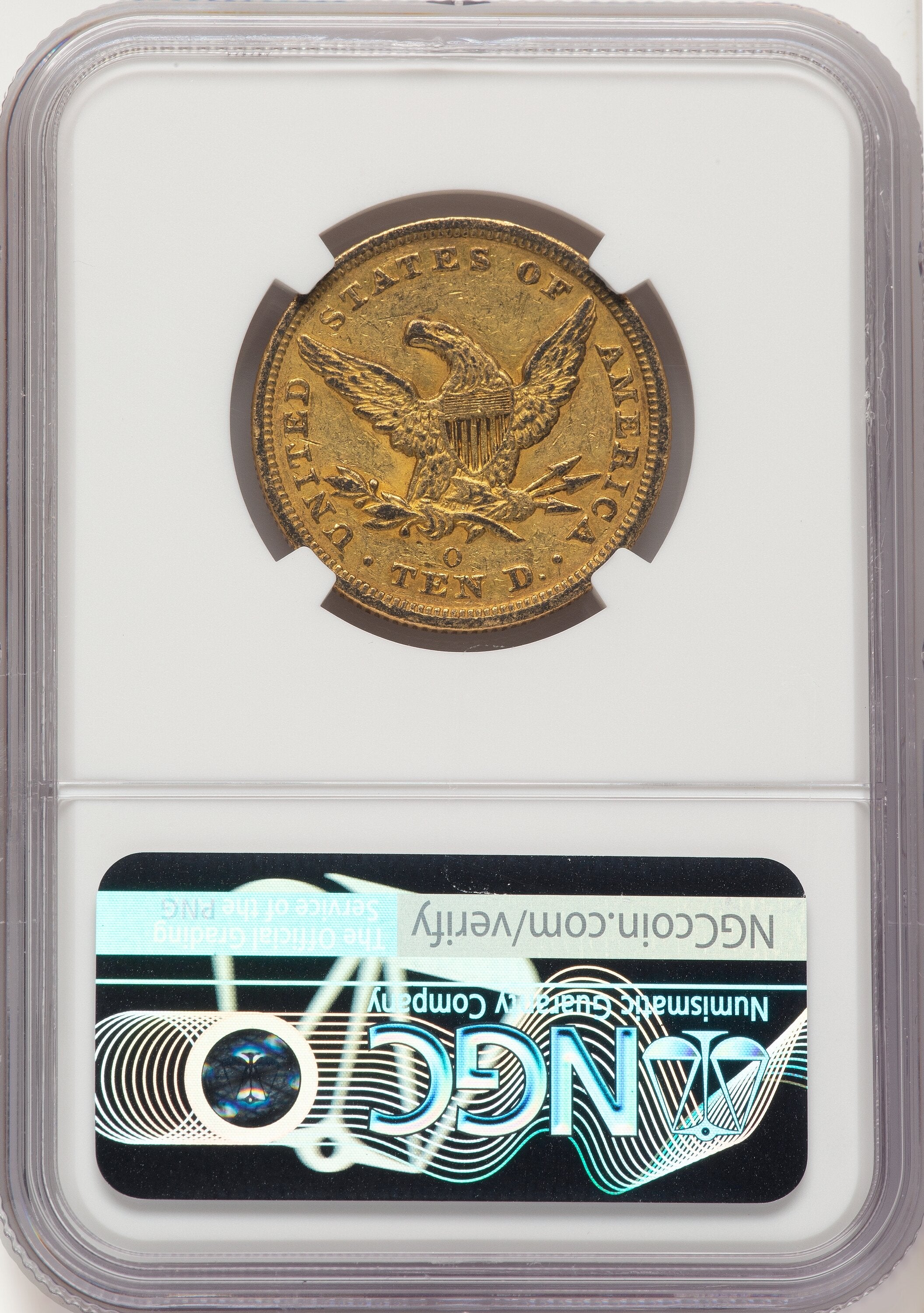 1850-O $10 Liberty Eagle NGC AU53