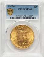 1927-S $20 Saint-Gaudens Double Eagle PCGS MS63