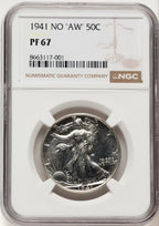 1941 50C Proof Walking Liberty Half Dollar NGC PR67 (780631003)
