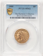 1909 $5 Indian Half Eagle PCGS MS62 (780661017)