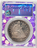 1863 Proof Seated Dollar PCGS PR64