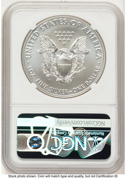 2019-W Burnished Silver Eagle 1 oz Jeff Garrett Red Book NGC MS70