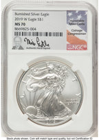 2019-W Burnished Silver Eagle 1 oz Mike Castle NGC MS70
