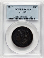 1877 50C J-1509 BN Patterns PCGS MS63