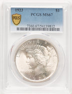 1923 Peace Dollar PCGS MS67 (780697001)