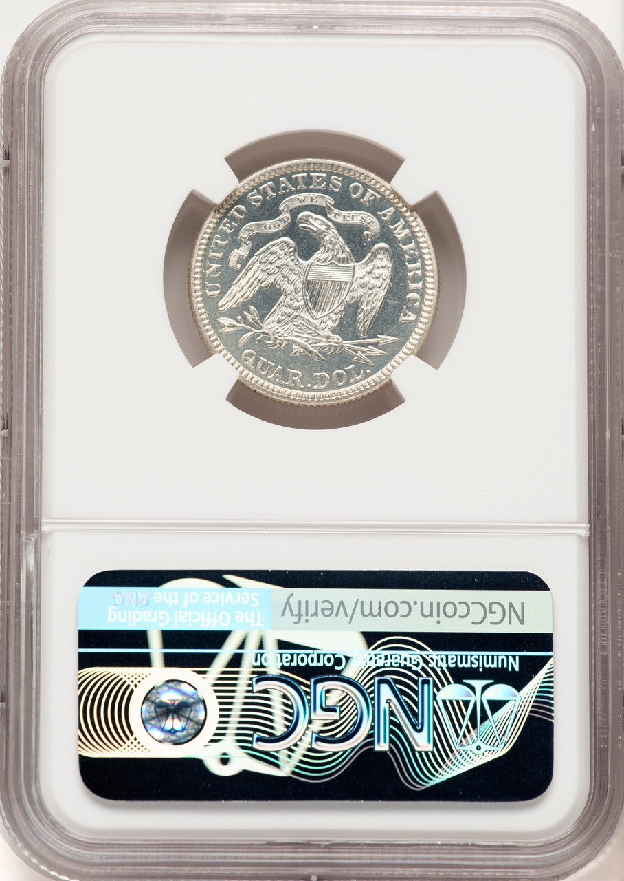 1878 25C CA Proof Seated Quarter NGC PR65