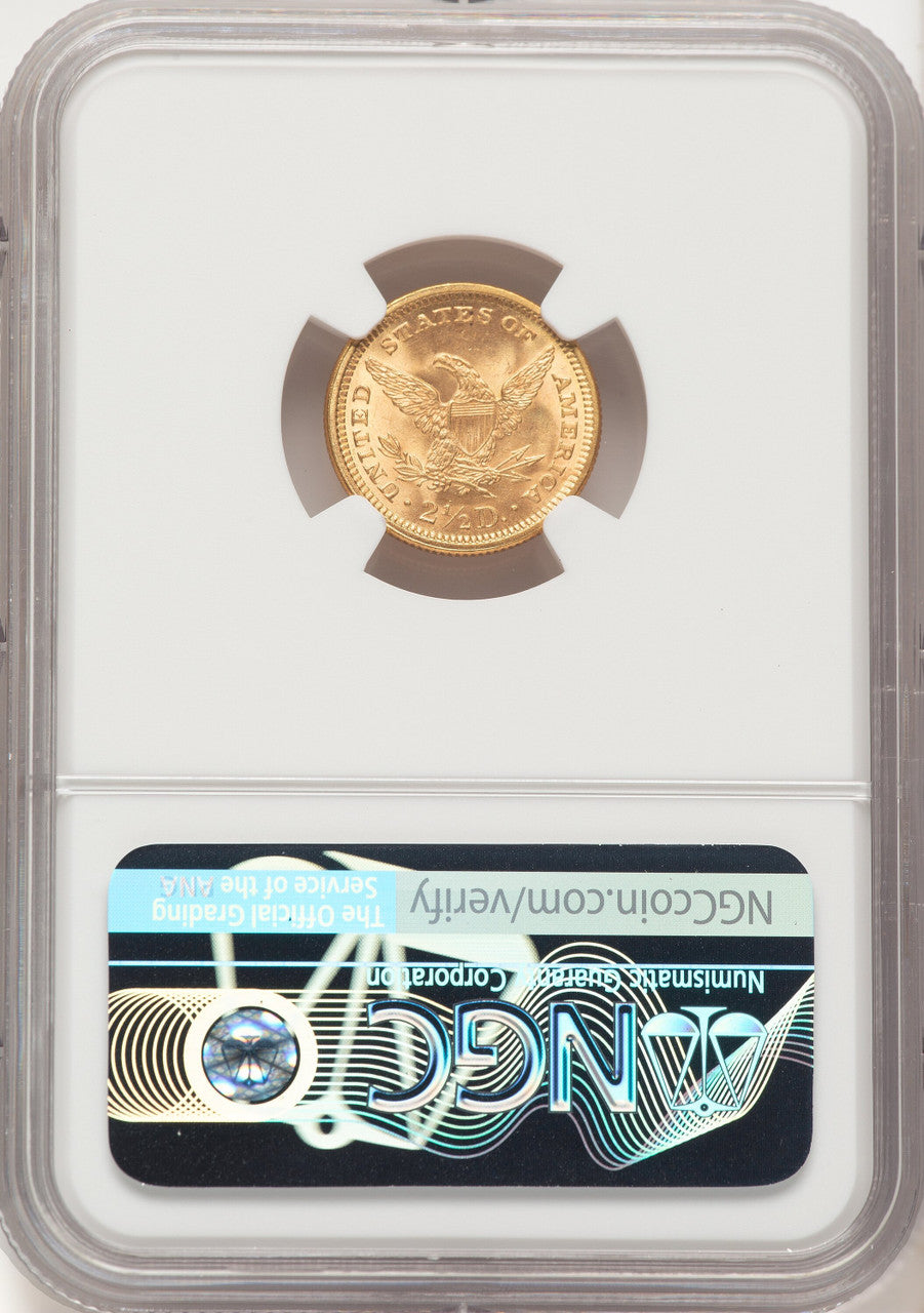 1878 $2.50 Liberty Quarter Eagle NGC MS65