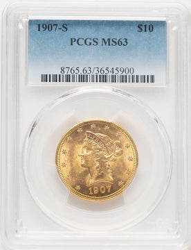 1907-S $10 Liberty Eagle PCGS MS63