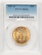 1907-S $10 Liberty Eagle PCGS MS63