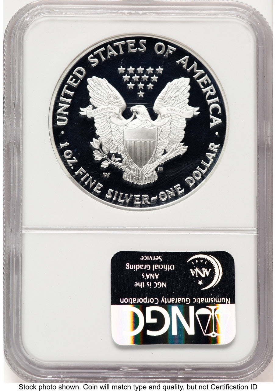 2004-W Proof Silver Eagle 1 oz Brown Label NGC PF70