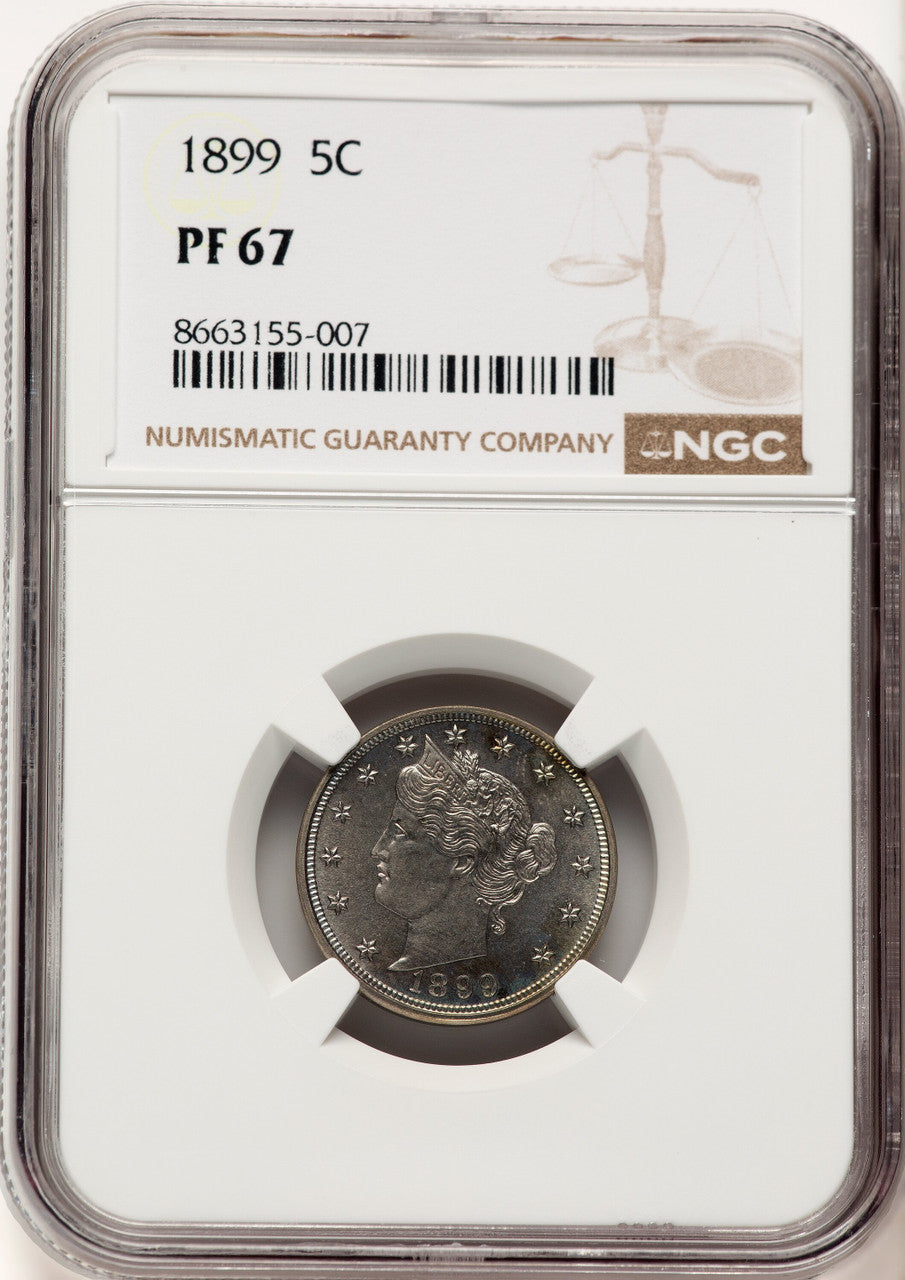 1899 5C Proof Liberty Nickel NGC PR67