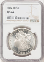 1882-CC Morgan Dollar NGC MS66 (780763003)