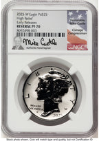 2025-W Palladium Eagle 1 oz REV ER Mike Castle NGC PF70
