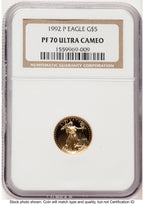 1992-P Proof Gold Eagle 1/10 oz Brown Label NGC PF70
