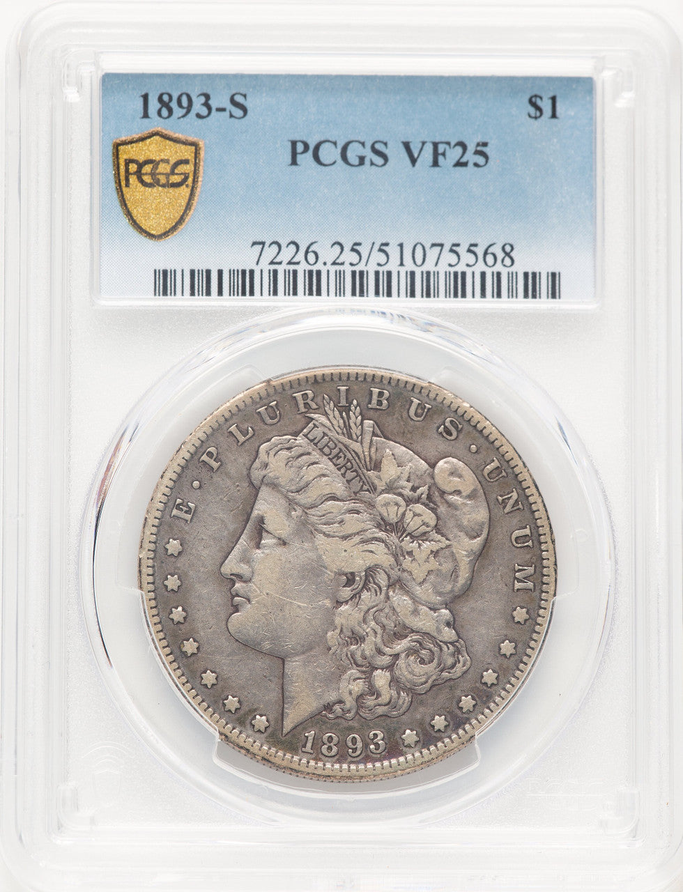 1893-S Morgan Dollar PCGS VF25