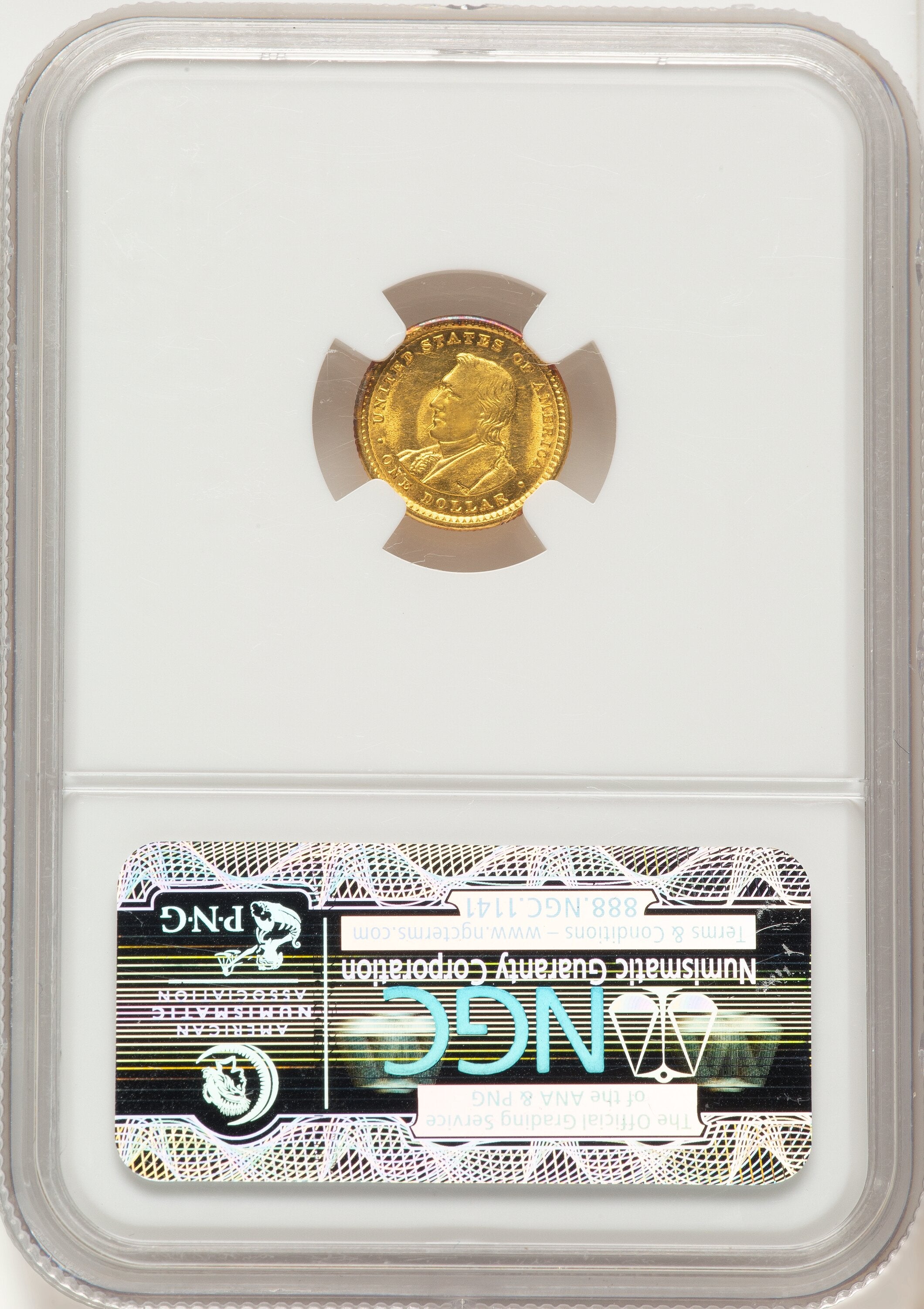 1905 G$1 Lewis and Clark Commemorative Gold NGC MS62