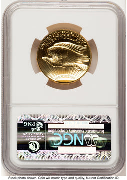 2009 G$20 Ultra High Relief PL Saint Gaudens Label NGC MS70 (780874032)