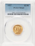 1927 $2.50 Indian Quarter Eagle PCGS MS65 (780925016)