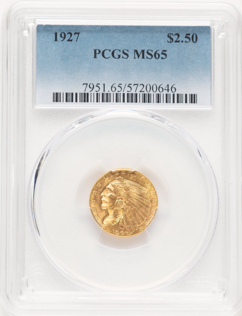 1927 $2.50 Indian Quarter Eagle PCGS MS65 (780925016)