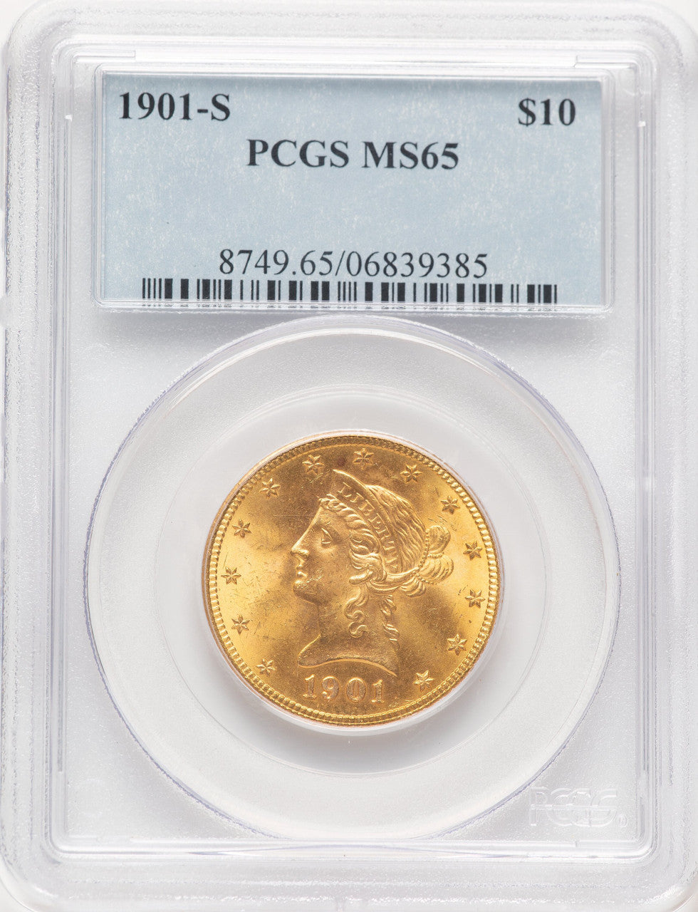 1901-S $10 Liberty Eagle PCGS MS65 (780925022)