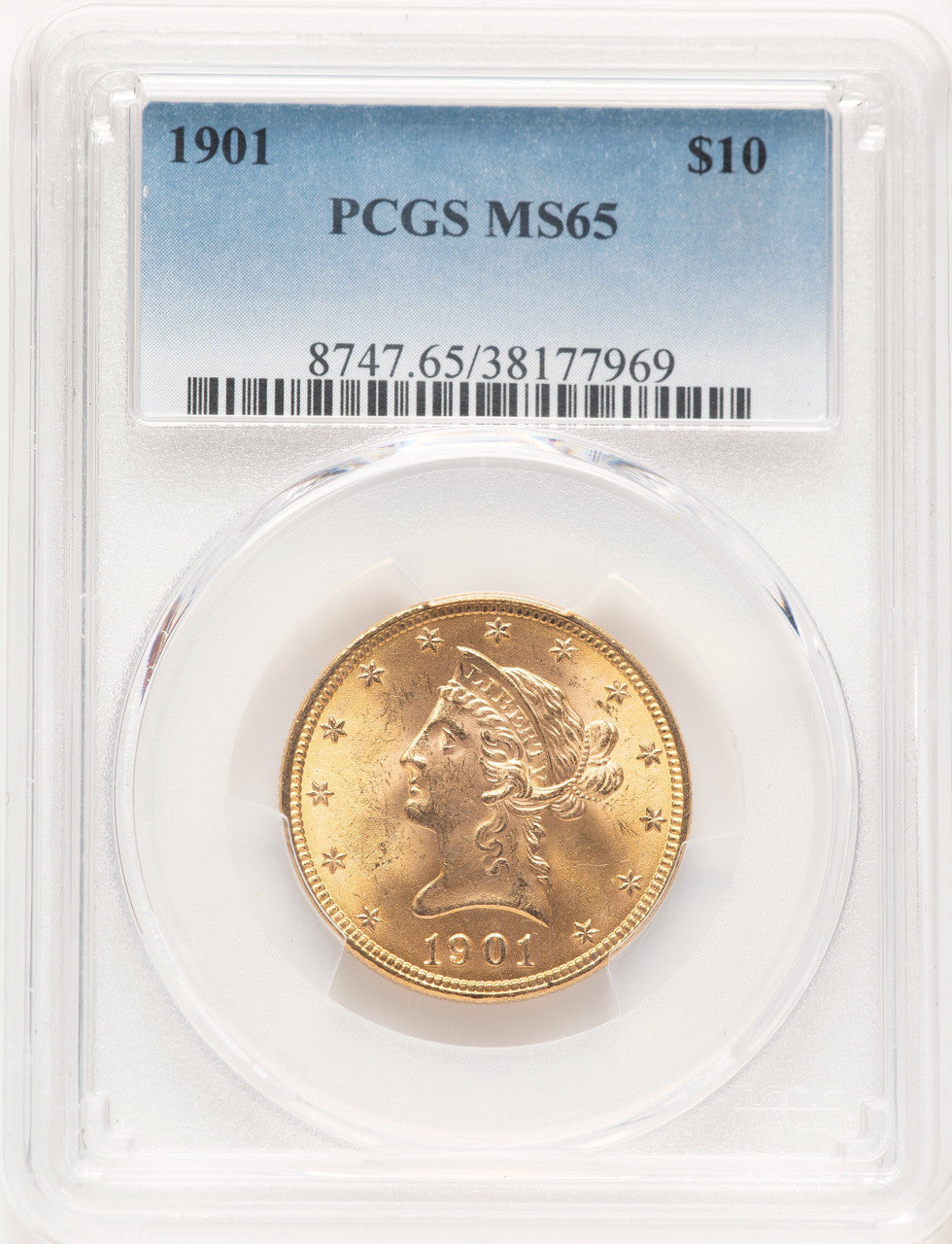 1901 $10 Liberty Eagle PCGS MS65