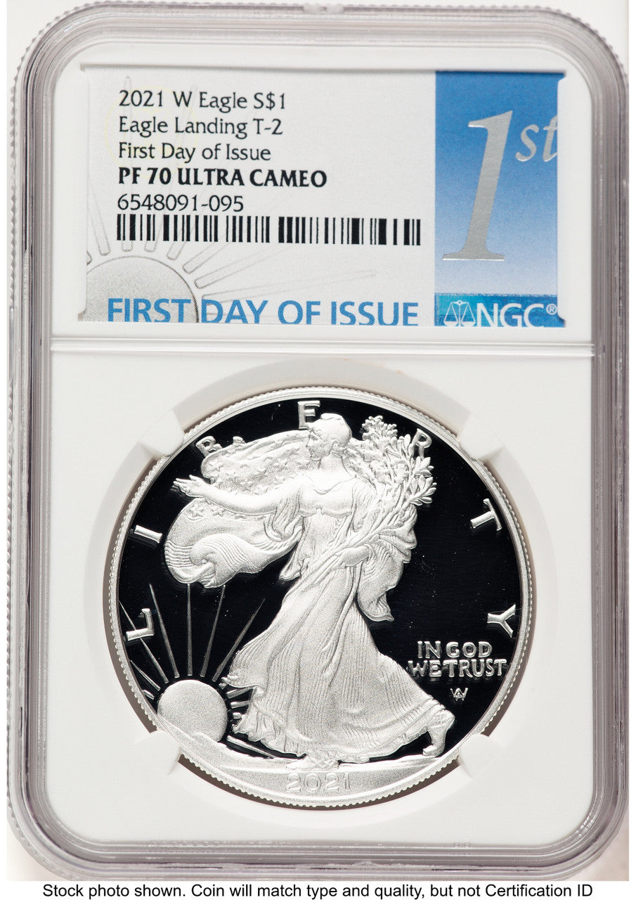 2021-W TY2 Proof Silver Eagle 1 oz FDI 1ST NGC PF70