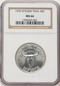 1935 50C Spanish Trail Commemorative Silver NGC MS66 (780971007)