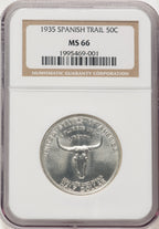 1935 50C Spanish Trail Commemorative Silver NGC MS66 (780971007)
