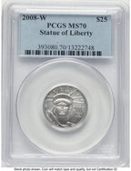 2008-W Burnished Platinum Eagle 1/4 oz Blue Label PCGS MS70